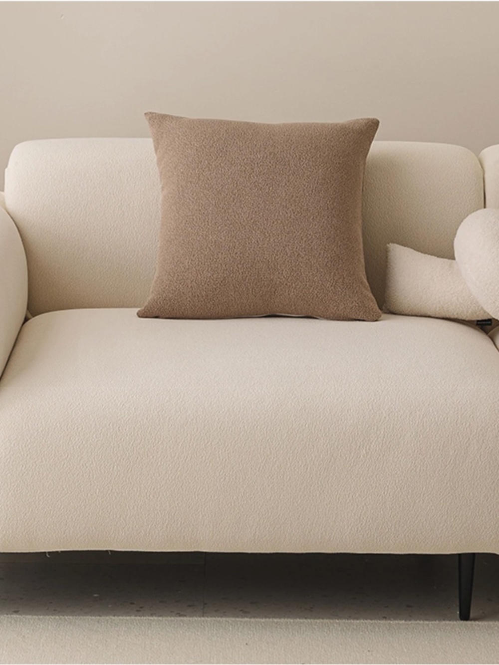 Slashop.com Slashop CloudNest Boucle Stretch Sofa Headrest Cover in Vanilla Mist